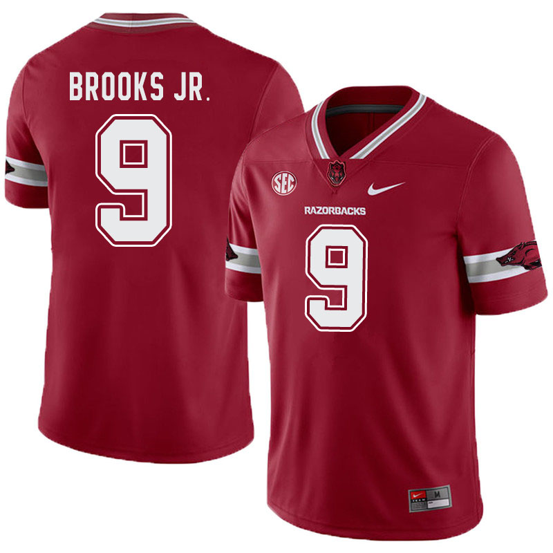Men #9 Greg Brooks Jr. Arkansas Razorbacks College Football Alternate Jerseys-Cardinal